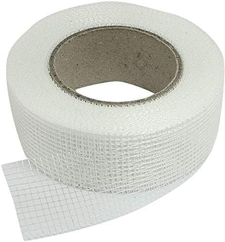 XIANMY Fiberglass Cloth Tape Self-Adhesive White Fiberglass mesh Tape for Cracks Holes 4.6CM