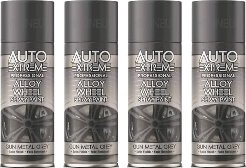 HitlineUK 400ml Grey Alloy Wheel Spray Paint - Premium, Corrosion Resistant Formula for Restoration & Refurbishment