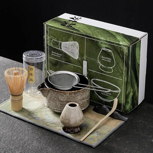 PLOIKM 4 / 7pcs Ensemble de thé de Matcha Japonais, Maison Faite à la Main.