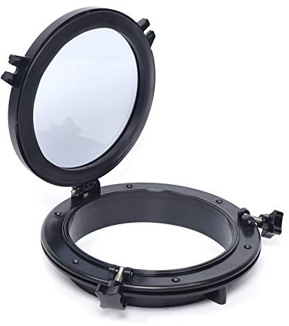 Marine Boat/Yacht Round Porthole Opening Window Tempered Glass 316 Stainless Steel UV Resistant Water-tight Seals (21.5cm)