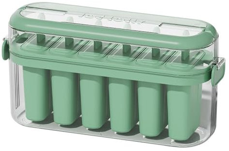 Molde de plástico NYSDM para Helados caseros con Tapas Redondas, Ideal para Hacer paletas y Cubitos de Hielo para niños y Adultos.
