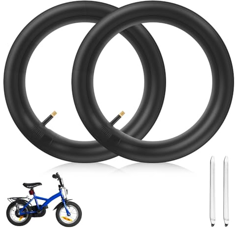 Riisoyu Confezione da 2 Camere d'Aria 16x1,75/2,25, Camere d'Aria di Ricambio With Valvola Schrader per City Bike Bici Bicicletta Bambino 16 Pollici Camere d'Aria