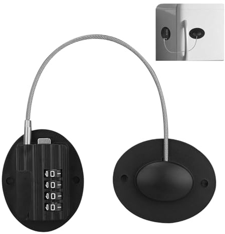 1 serratura per porta del frigorifero per sicurezza Enfantavec codice a 4 cifre, lucchetto frigo, lucchetto a porta, serrature a combinazione per bambini per armadi frigoriferi congelatori.