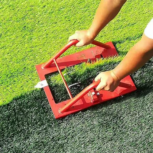 Artificial Grass Cutter, Professional Installation Tool with Replaceable Double Edge Blade, Adjustable Cutting Width for Easy Lawn Maintenance