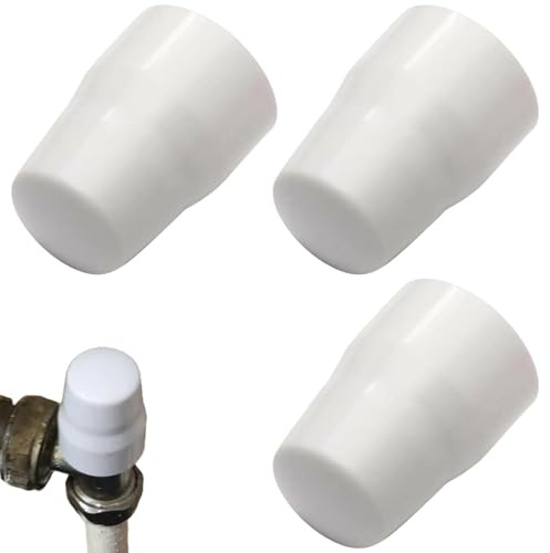 3 Pack Radiator Valve Cap, Radiator Valve Cap Replacement, Universal Push-Fit White Plastic Radiator Cap, Water Heater Heating Pipe Cover