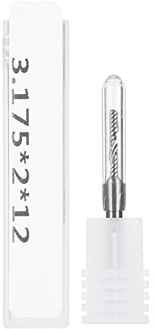Fresa en espiral de flauta única de acero de tungsteno, herramienta de grabado CNC de alta precisión para madera, Metal y plástico, 5 uds., 3,175x2x12mm