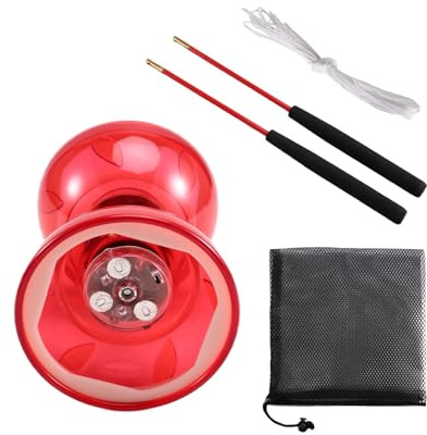 ISTOVO Juego de Yoyó con Luces LED, 2 Palos, Cuerda y Bolsa de Red. Ideal para Niños Mayores.