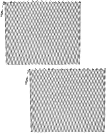 Healifty Lot de 2 Pare-Feu en Maille Métallique 61 X 559 CM Écran de Cheminée Suspendu Barrière de Sécurité pour Foyer Protection Thermique et Décorative pour Salon Hiver