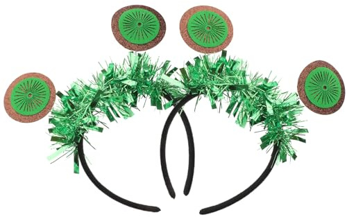 NULYLU 2 Stück Fruchtförmiger Haarschmuck Haarreif Grün aus Filz und Glett mit Kreativem Design für Mädchen und Kinder Dekorativ und Auffällig für Versammlungen und Auftritte