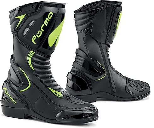 Forma FORV180-997844 FRECCIA motorcykelstövlar CE-godkända, svart/gul fluo, storlek 44