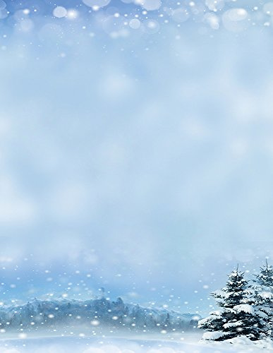 Great Papers! Beautiful Winter Letterhead, 80 count, 11 x 8.5 (2015100) Blue