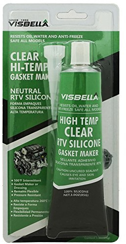 Visbella Neutral RTV 100% Gasket Maker Oil and Water Resistance Anti-Freeze Remain Flexible 3 oz. High Temperature 500°F Sealant Tube