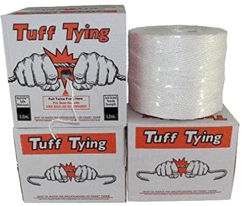 SGT KNOTS Tuff Tying Twine - Polypropylene, UV, Moisture and Chemical Protection Twine for Commercial Bundling, Packaging (2 ply - 4200ft, White)