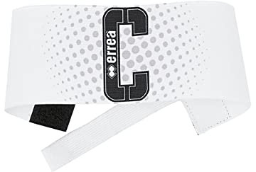 Errea 2016 Ad, Bandeau Capitaine Homme, Blanc Noir, Taille Unique