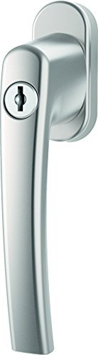 Roto Fenstergriff Line abschließbar 40 Nm natursilber mit Schrauben Vierkantstift 7 x 37 mm