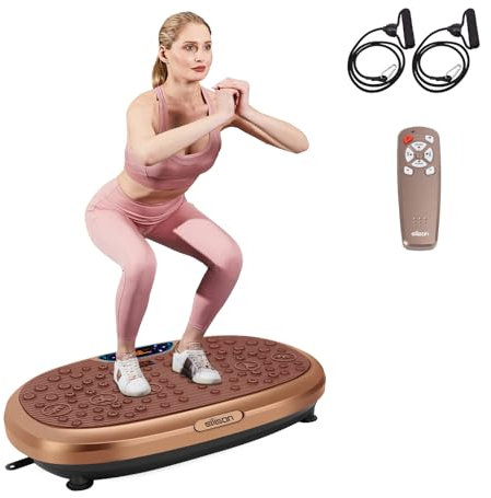 EILISON FitMax KM-818 3D Vibration Plate Exercise Machine - Whole Body Workout Vibration Fitness Platform w/Loop Bands - Home Training Equipment for Recovery, Wellness, Weight Loss (Jumbo Size)