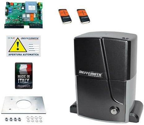 AUTOMAZIONE MOTORE CANCELLO SCORREVOLE 2000KG 230V BAGNO D'OLIO + 2 TELECOMANDI