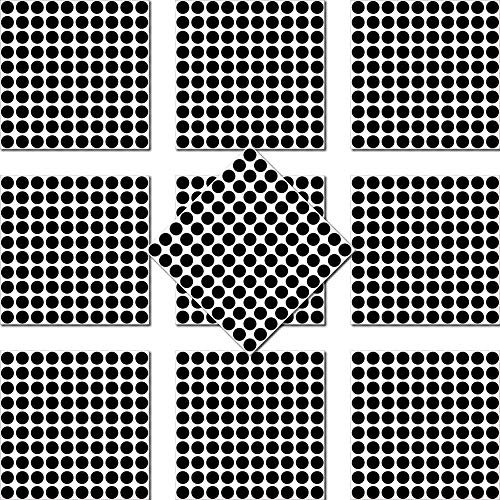 1000 Klebepunkte 10mm selbstklebend farbige Punkt Aufkleber PVC Deko Folie Etiketten Inventur (schwarz)