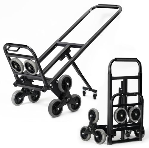 SogesHome Aluminium Transportkarre Sackkarre Handkarre Dolly Wagen Treppenkletterwagen Klappbarer Kletter Gepäckwagen