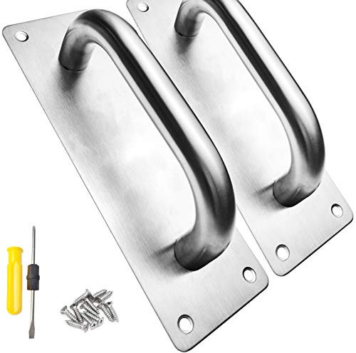 WZYTEU 2 Pcs Poignée Porte Coulissante, Robuste Poignee de Porte Exterieur en Acier Inoxydable pour Portes de Grange Porte Coupe-Feu Porte Toilette Abri de Jardin et Garage