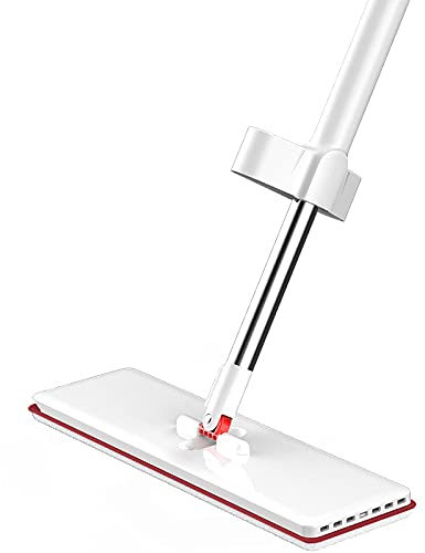 FurnitureXtra Self Squeez Microfiber Flat Floor Mop Wet and Dry with Reusable Mats for All Types Floors Bathrooms Kitchen and Pool
