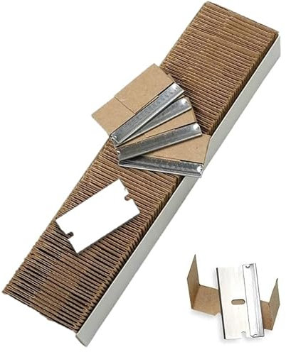 CANOPUS 100 Lame di Ricambio per Raschietti, per Vetroceramica, Raschietto Vetro, Acciaio inossidabile 1,5 pollici, Per Piano Cottura in Ceramica, Colla e Decalcomanie, Lame per Raschietto