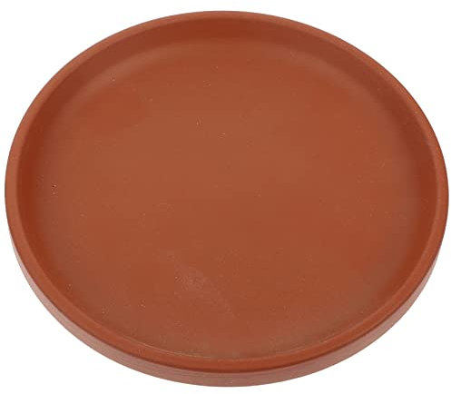 Yardwe Sottovaso Terracotta Sottovaso in Sottovaso in Terracotta Base per Fioriera Pallet Vassoi per Gocciolare L'acqua per Balcone di Casa 12 Cm ()