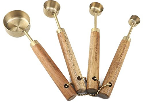 Set di cucchiai dosatori in acciaio inossidabile, strumento di cottura per misurare farina, avena e cottura (misurino)