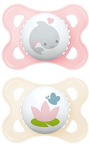 MAM Original Schnuller | 0-6 Monate | Schnuller für Neugeborene | 94% Akzeptanz | stillfreundlich | von Hebammen empfohlen | zahnfreundlich | SkinSoft Silikon | Fisch/Seerose | 2 Stück