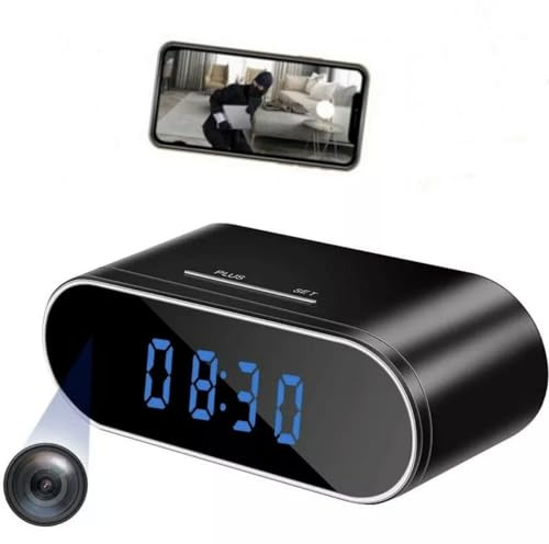 Generico Reloj despertador digital con cámara espía, cámara oculta, wifi y vídeo