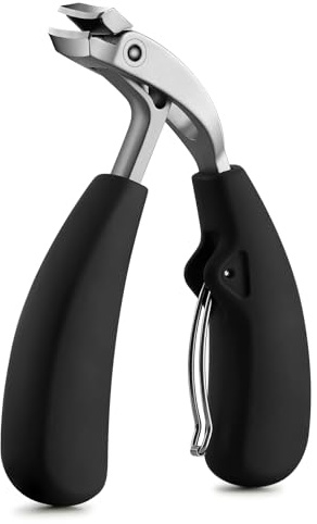 FVION Nagelknipser mit Angewinkeltem Kopf – Nagelzange für fußnägel Profi aus Edelstahl, Präzise Nagelschere Eckenzange Fußpflege ideal für Senioren