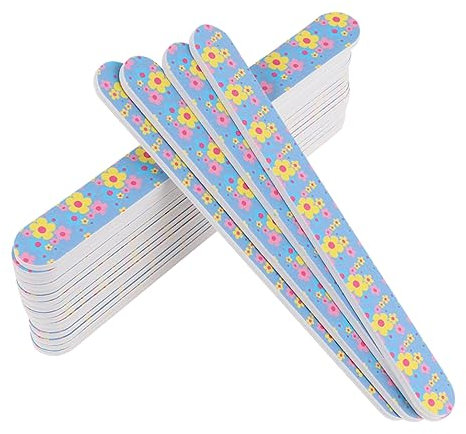 minkissy 20pcs Fashion Creative Nail File Manicure Tools Double Sided Nail Shaper Random Patterns Safe for