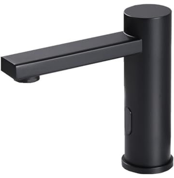 XJTNLB Robinet Automatique Lave Main Noir Robinet Infrarouge Lavabo Acier Inoxydable Robinets de Lavabo pour Salle de Bain