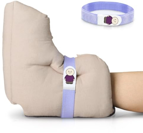 EZ Assistive Protectores de talón para úlceras por presión, cojín cómodo para pacientes postrados en cama, elimina las llagas de cama, almohadilla para botines para aliviar el dolor de úlceras