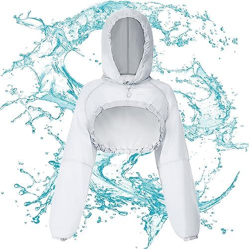 Abbigliamento anti-sole, felpe con cappuccio per protezione solare da donna - Giacca con cappuccio anti-UV Scialle a maniche lunghe | Abbigliamento protettivo solare leggero e traspirante per