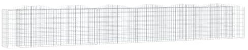 Gabionen Hochbeet aus Metall, Hochbogen Steinkorb Gabionenkorb Pflanzkorb Pflanzkasten Pflanzkübel Pflanzbeet für Balkon & Garten, 600x50x100 cm
