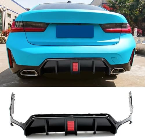 THOMIX Auto Heckstoßstange Diffusor für BMW 3 Series G20 LCI 2023,Spoilerlippe Heckdiffusor,Auto Heckspoiler Heckstoßstange Lippe Hecklippe des Fahrzeugs Auto Zubehör