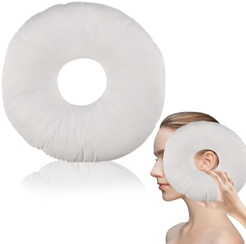 Funmo Oreiller avec Trou Coussin Piercing avec Trou pour l'oreille Contre Les douleurs d'oreille, Oreiller Beignet, Piercing Pillow, Anneau Sommeil pour soulager la Douleur dans