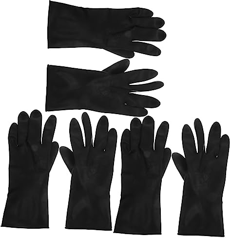 Wiederverwendbare Schwarze Färbehandschuhe für Haarfarbenanwendung 3 Paar