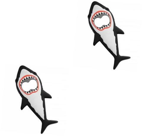 Amosfun 2 Pièces ouvreur de requin ouvre-bouteille de vin électrique aimants pour le frigo tire bouchon decapsuleur ouvre-bouteille électrique ouvre-bouteille magnétique aimant décapsuleur