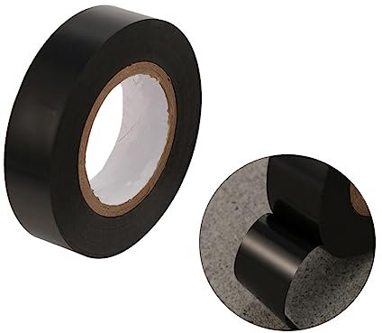 ULTECHNOVO 20m Pvc-klebeband Elektrisches Isolierband Aus Vinyl Feuchtigkeitsbeständig Säure Und Laugenbeständig Für Heimwerker Und Industrie Schwarz