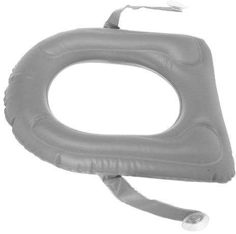 VALICLUD Aufblasbares Toilettenkissen Aus Pvc Mit Saugnapf Für Rutschfestes Design Kompaktes Und Tragbares Sitzkissen Zur Einfachen Montage Und Aufbewahrung