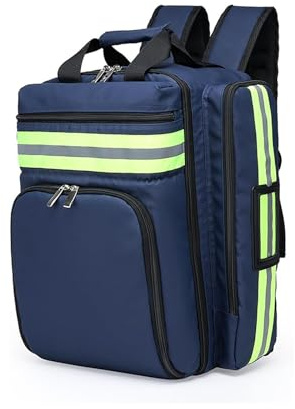 Medizinischer Notfall-Rucksack, Erste-Hilfe-Tasche leer, Trauma-Tasche mit Fach für häusliche Krankenpflege, EMT, EMS, NUR Tasche – Erste-Hilfe-Rucksack(Blue)