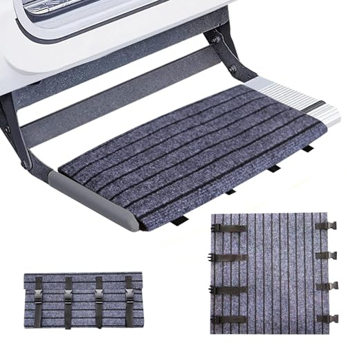 MIUUIPI Marchepied de camping-car - Antidérapant et réglable - Avec fermeture à boucle - Tapis de camping