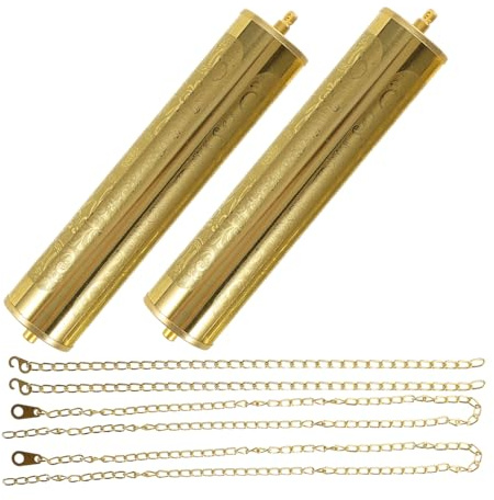 Outanaya Kettengewicht Für Wanduhrwerk Als Ersatzteil Für DIY-Wanduhren Uhr Zubehör Mit 1 Paar Hämmern 2 Paar Ringen Und 4 Ketten 8.27X1.57X1.57in