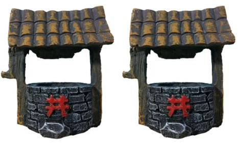 VALICLUD 2pièces Ornements Résine pour Décoration De Eau pour Jardin Et Bureau Design Antique Et Pratique