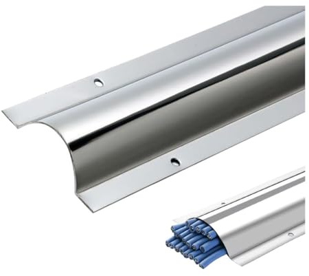 Canaleta/Cubre Cables Suelo de Acero Inoxidable de 100cm, canal invisible autoadhesivo con tornillos for el hogar, la escuela(No.9,3pcs)