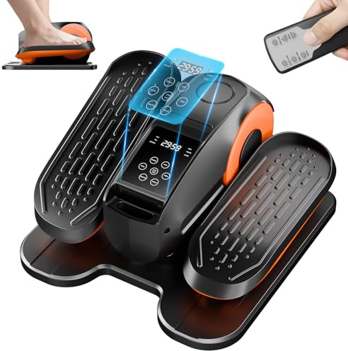 DamKee Under Desk Oval Exercise Machine Electric Oval Leg Exerciser Seen on TV 12 Speed Foot Exerciser for Seniors Portable Mini Seat Pedal Exerciser for Home Office Vertical
