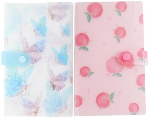 Abaodam Lot de 2 Albums Autocollants pour Nail Art 120 Emplacements, Organisateur de Rangement en Plastique Robuste, Léger et Portable, pour Collectionner et Stocker les Stickers D’ongles