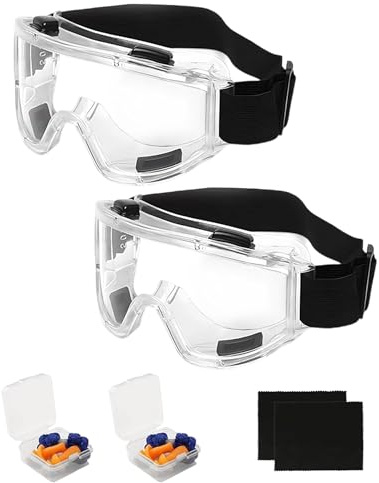 Thapncow Gafas de Seguridad Trabajo Antivaho y Antipolvo, Pack 2 Gafas Proteccion Trabajo, gafas de seguridad para Laboratorio,Bricolaje y ámbito profesional